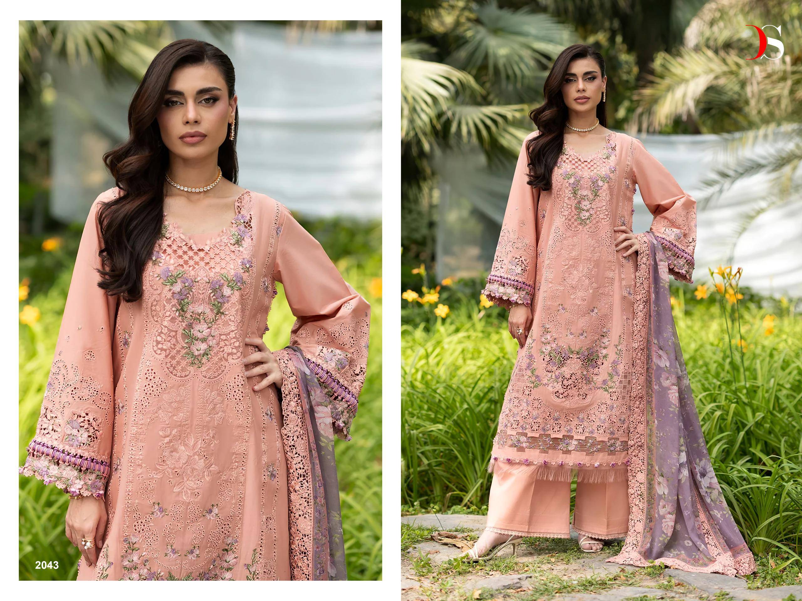 ELAF  Premium-6 Luxury Lawn by  DEEPSY SUITS 2041 to 2046 series Indian Pakistani ethnic wear Pure cotton At Wholesale Price